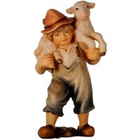 Pastore con pecorella su spalla