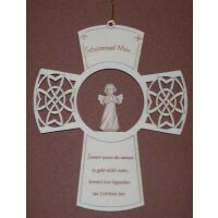 Croce per bambini con angelo pregante