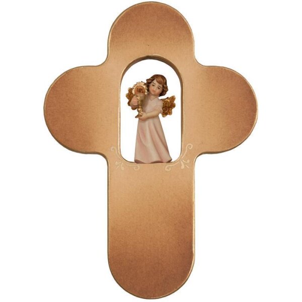 Croce per bambini con angelo con ostia 5cm