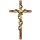 Cross with ivy  tendril in wood