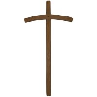 Cross curved wooden