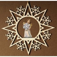 Crystal star with angel snowflake
