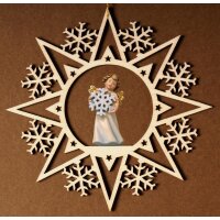 Stella cristallo con angelo fiocco di neve