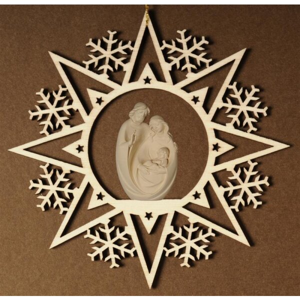 Crystal star with Holy Family