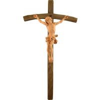 Crucifix baroque in larch wood