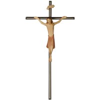 Kruzifix Raphael, mit Kreuzbalken in Edelstahl