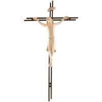 Crucifix Raphael, with cross in steel, Rust 2