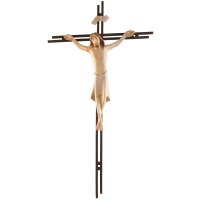 Crucifix Raphael, with cross in steel, Rust 2