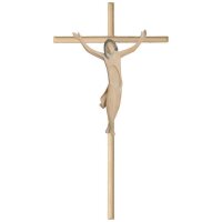 Crucifix, with cross in straight form, in wood