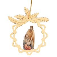 Round star with Holy family