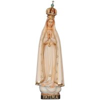 Our Lady of F&aacute;tima Pillgrim with crown wood