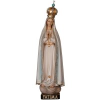 Madonna di Fatima pellegrina con corona legno