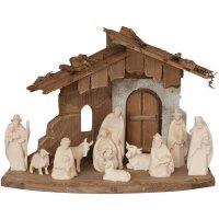 Morgenstern nativity with Family Stable