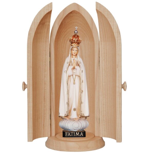 Nische mit Madonna von Fatima mit Krone