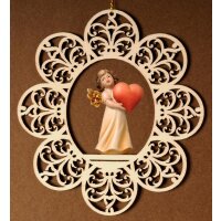 Ornament with angel heart