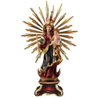 Patrona Bavaria with halo on wooden stand