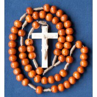 Rosary with barocque cross 4,5cm maple