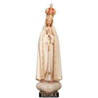 Statue of Our Lady Fatima in Wood with crown
