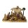 Oriental crib with Nativity statues wooden