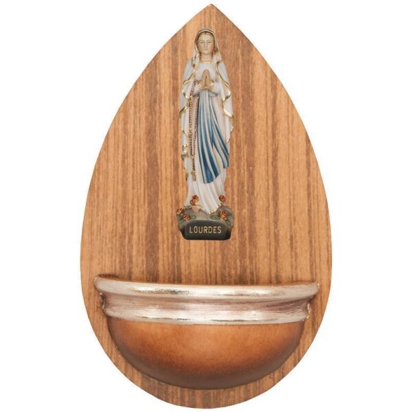 Aquasantiera con Madonna di Lourdes