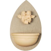 Holy Water Font with Angel group wooden
