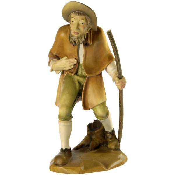 Shepherd with stick and hat