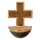 Holy water font + cross