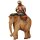 Elefant mit Reiter - gebeizt - 14 cm