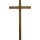 Croce diritta in legno - brunito con più toni - 16 cm