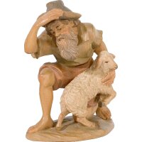 Kneeling Shepherd with Sheep
