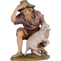 Kneeling Shepherd with Sheep