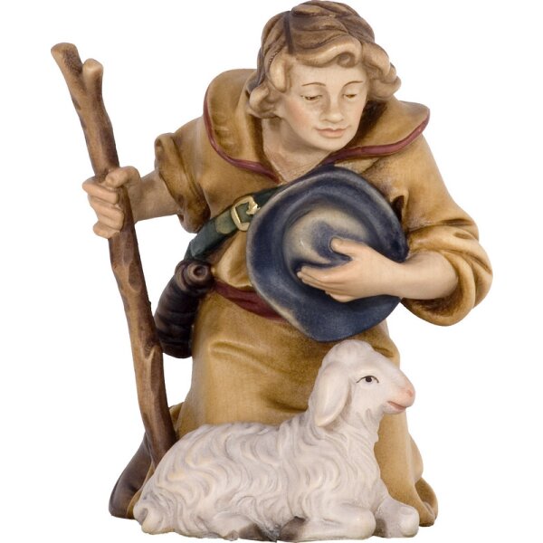 Kneeling Shepherd with Stick and Sheep