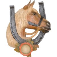 Horseshoe with horse head