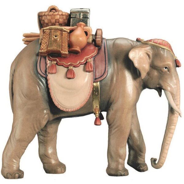 Elefant mit Gepäck - color - 9 cm