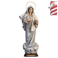 Our Lady of Medjugoje with Halo 12 stars brass + Gift box