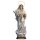 Madonna di Medjugorje con chiesa con Raggiera 12 stelle ottone - Legno di tiglio scolpito