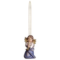 Heart Angel with trumpet with gold string