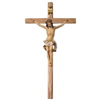 Crocifisso Nazareno - Croce diritta - Legno di tiglio scolpito