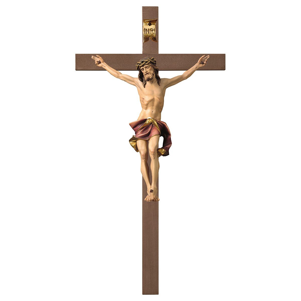 Crucifix Nazarean - Cross plain - Maestro Woodcarving Onlineshop, 29,50