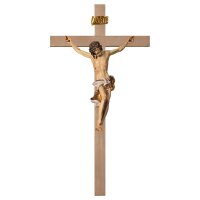 Crocifisso Barocco - Croce liscia - Legno di tiglio scolpito