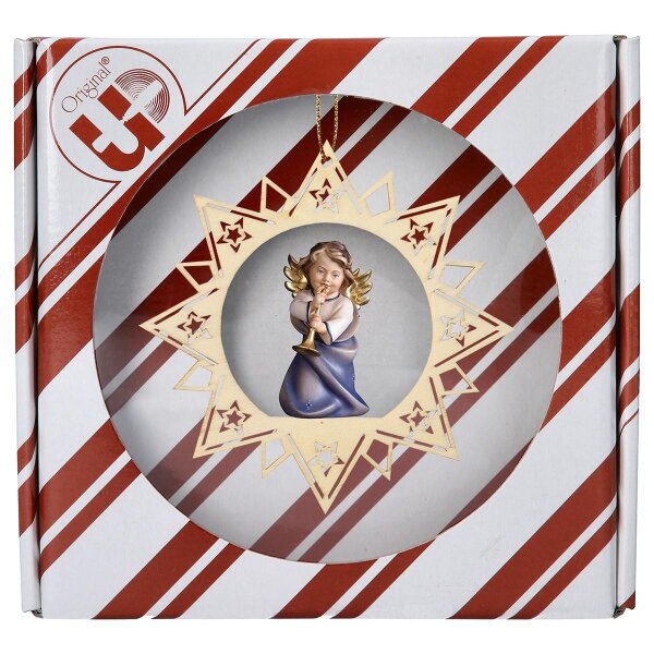 Heart Angel with trumpet - Stars Star + Gift box