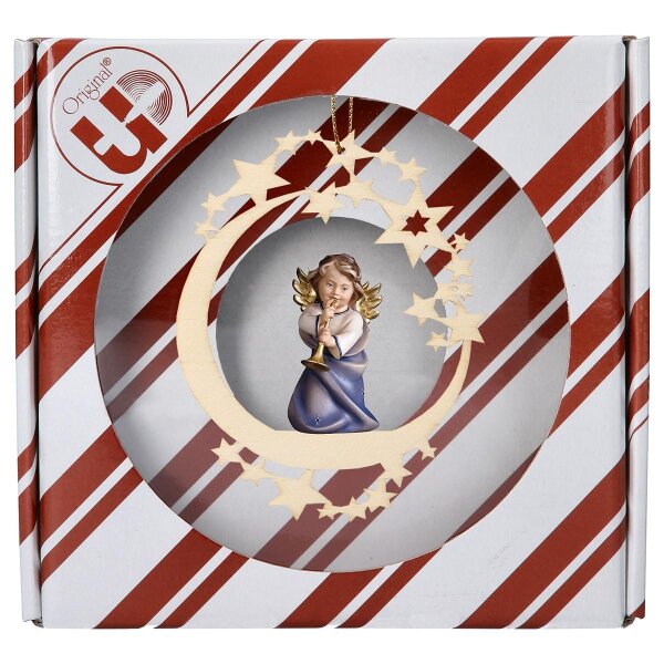 Heart Angel with trumpet - Moon Star + Gift box