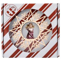 Heart Angel with flute - Crystal Star + Gift box