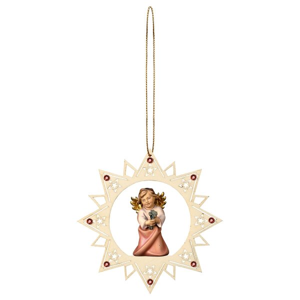 Heart Angel with four-clover - Stars Star Crystal