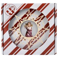 Heart Angel with flute - Heart Star Crystal + Gift box