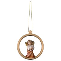 Heart Angel with dove - Wood sphere