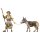 UL Pulling herder with donkey with wood - 2 Pieces