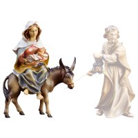 UL S. Maria su asino con Gesù Bambino & pergamena
