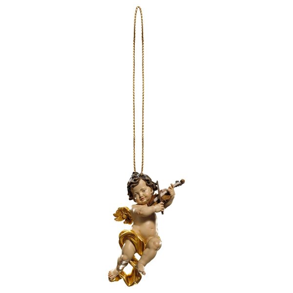 Cherub with violine with gold string - Colored - 2,36 inch