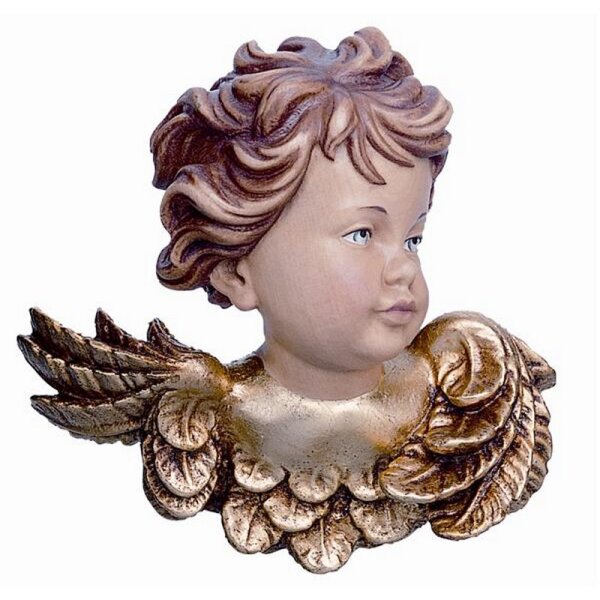 Angelhead baroque left - old true gold colored - 11"